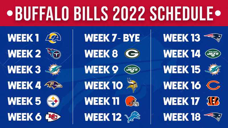 Bills' season starts in Los Angeles; Full Schedule Set 