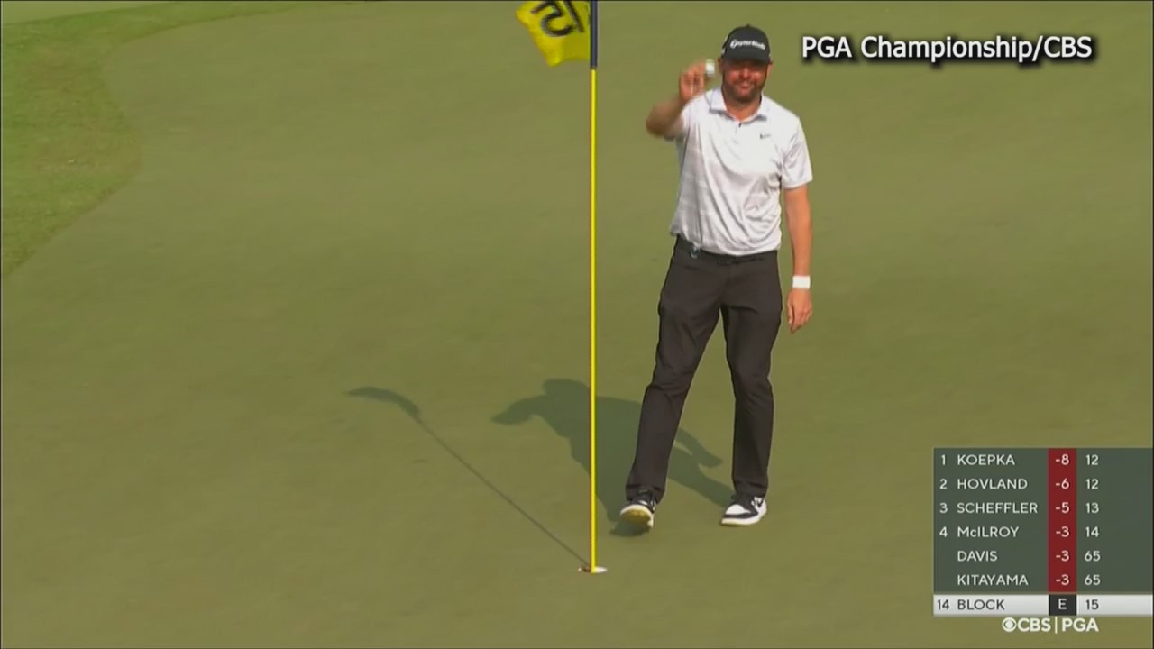Michael Block, golf instructor, hits hole-in-one at PGA Championship