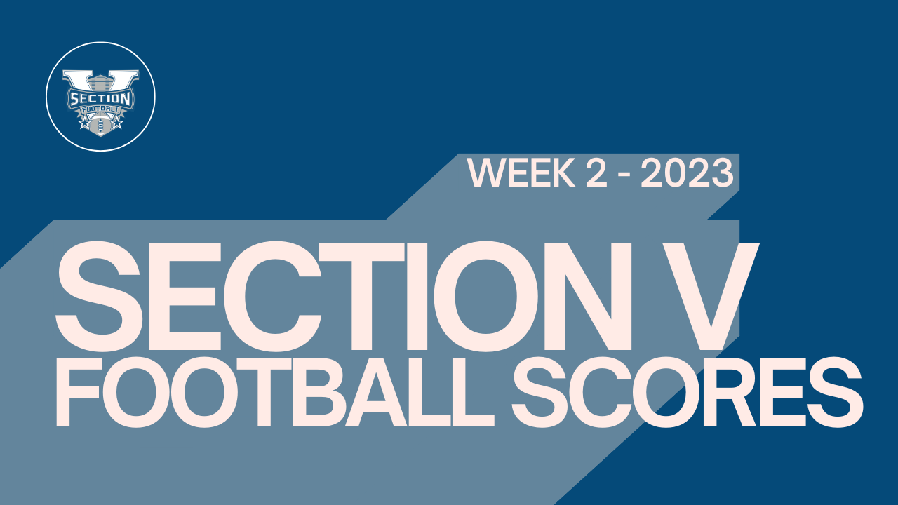 Section V football scores Week 2 graphic