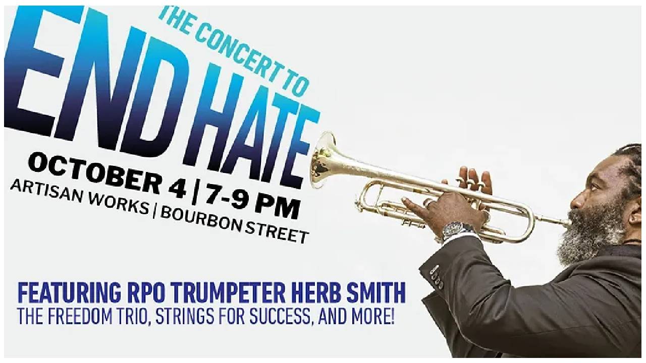 RPO trumpeter Herb Smith will perform Wednesday at Concert to End Hate